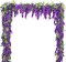 Artificial Flowers Garland, 2Pcs 7.2Ft/Piece Silk Fake Wisteria Vine Kit